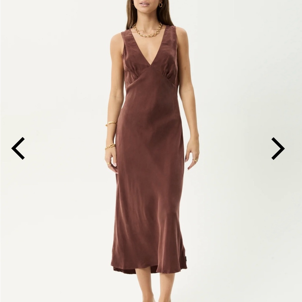 Afends Brown Midi Dress